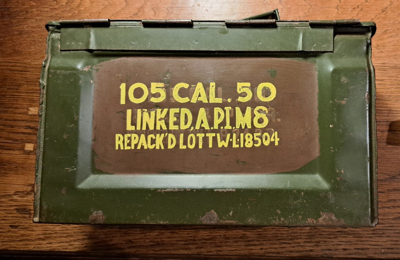 Ww2 us .50 ammo box, Ophalen of Verzenden, Amerika, Embleem of Badge