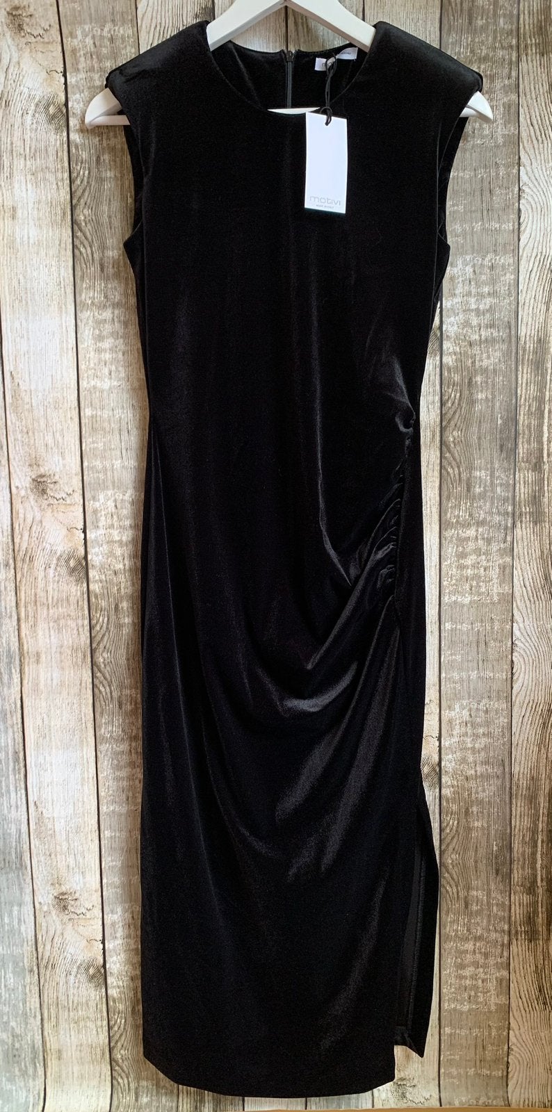 Mooie nieuwe black velvet jurk van Motivi (Maat 34), Verzenden, Zwart, Nieuw, Maat 34 (XS) of kleiner