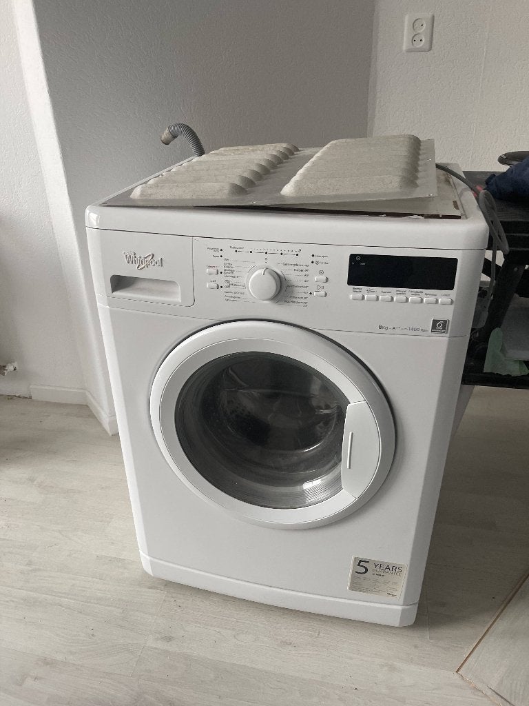 Wasmachine Whirlpool 8kg 1400, Ophalen, Gebruikt, Voorlader, 85 tot 90 cm