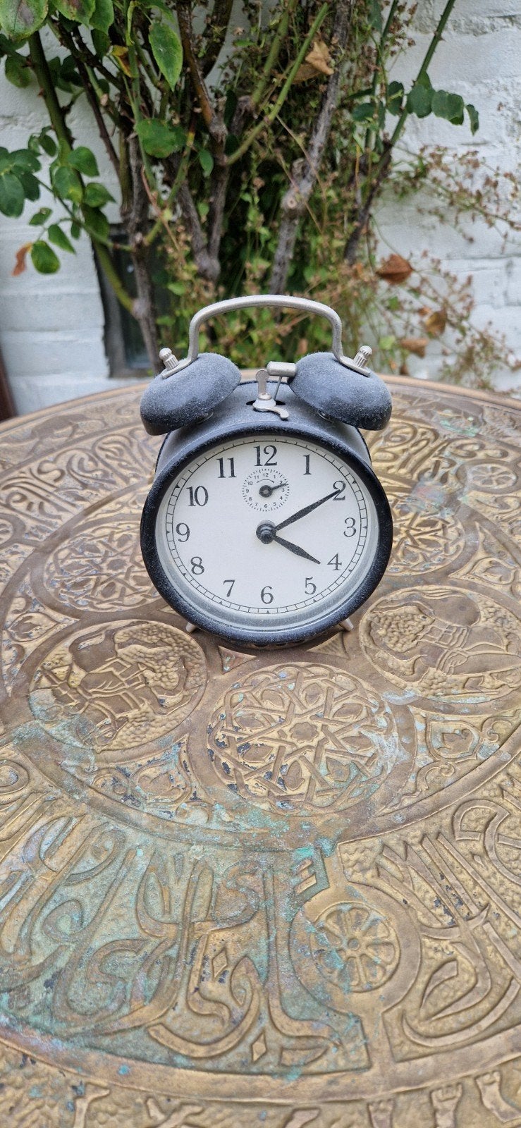 Vintage Zwarte Wekker met Bellen - Klassiek Design, Ophalen of Verzenden