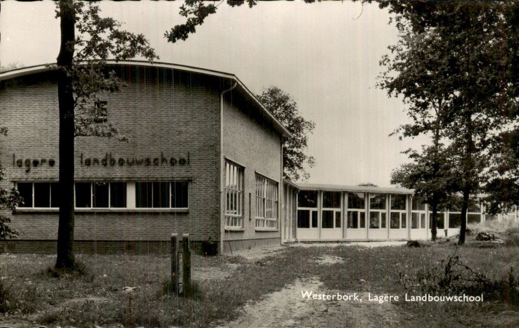 Westerbork - Lagere Landbouwschool - Gebouw, Verzamelen, Ophalen of Verzenden, 1940 tot 1960, Ongelopen, Drenthe