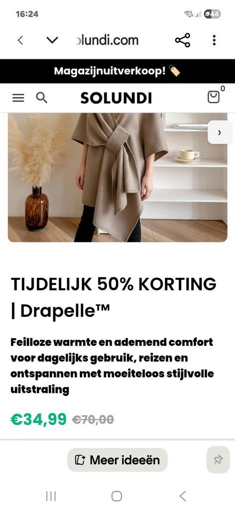 Omslagdoek beige, Ophalen of Verzenden, Zo goed als nieuw, Maat 46/48 (XL) of groter, Beige