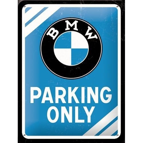 BMW Parking Only relief reclamebord van metaal wandbord deco, Ophalen of Verzenden, Nieuw, Auto's