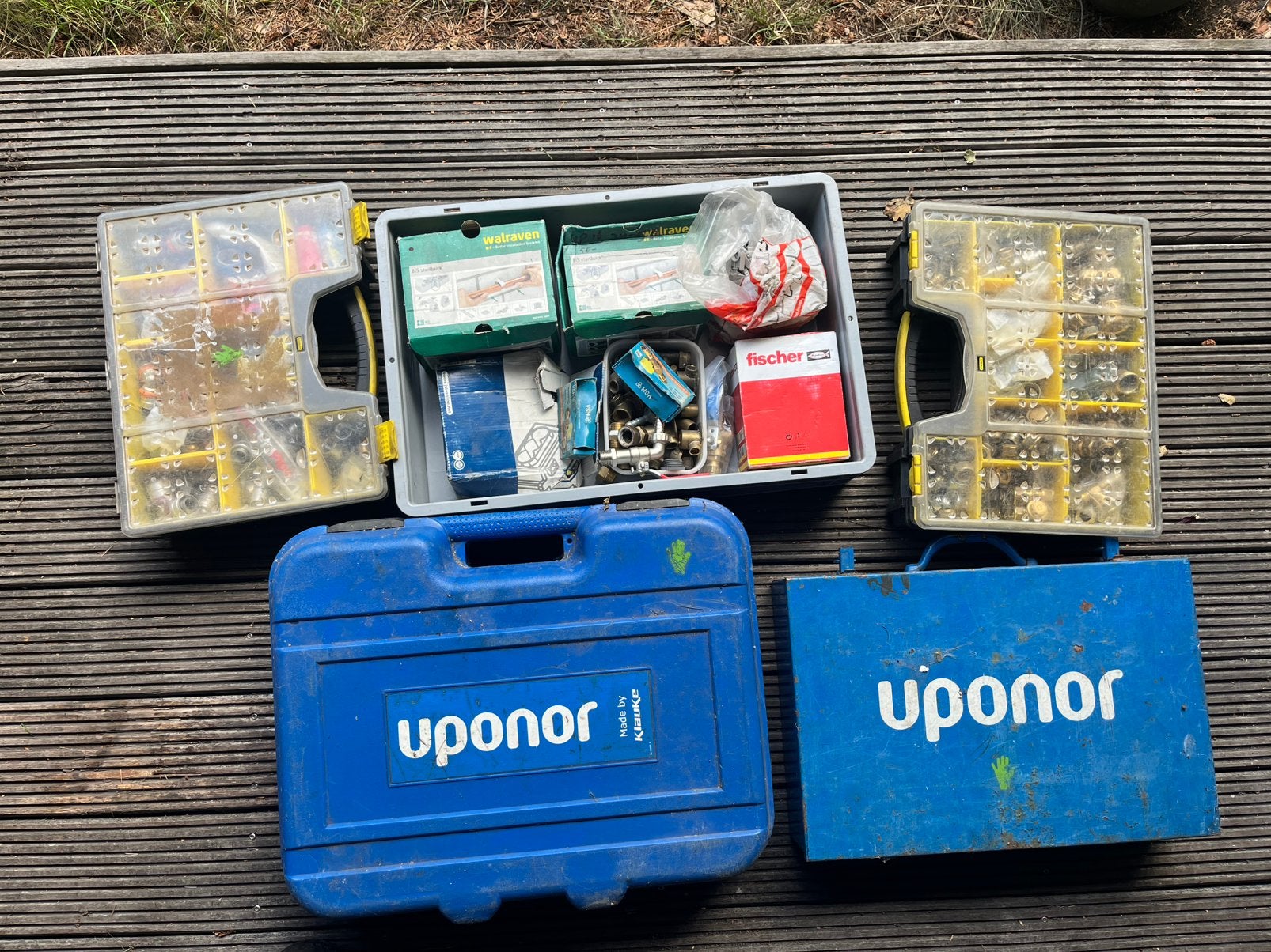 Uponor perstang met toebehoren, Ophalen, Gebruikt