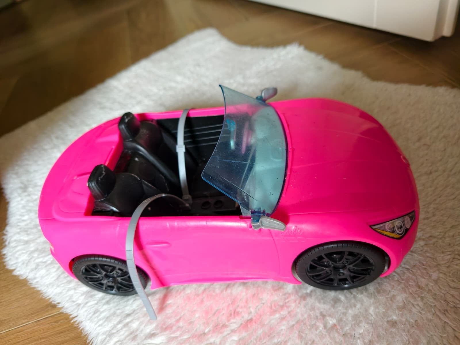 Roze Barbie Cabrio Speelgoedauto, Ophalen, Gebruikt