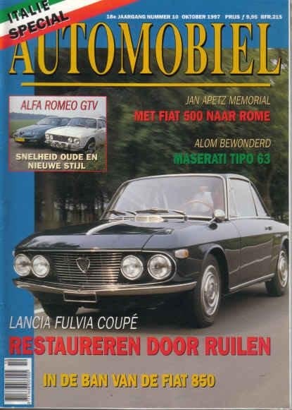 Automobiel 10 1997 : Lancia Fulvia Coupe - Alfa Romeo GTV, Ophalen of Verzenden, Gelezen, Algemeen