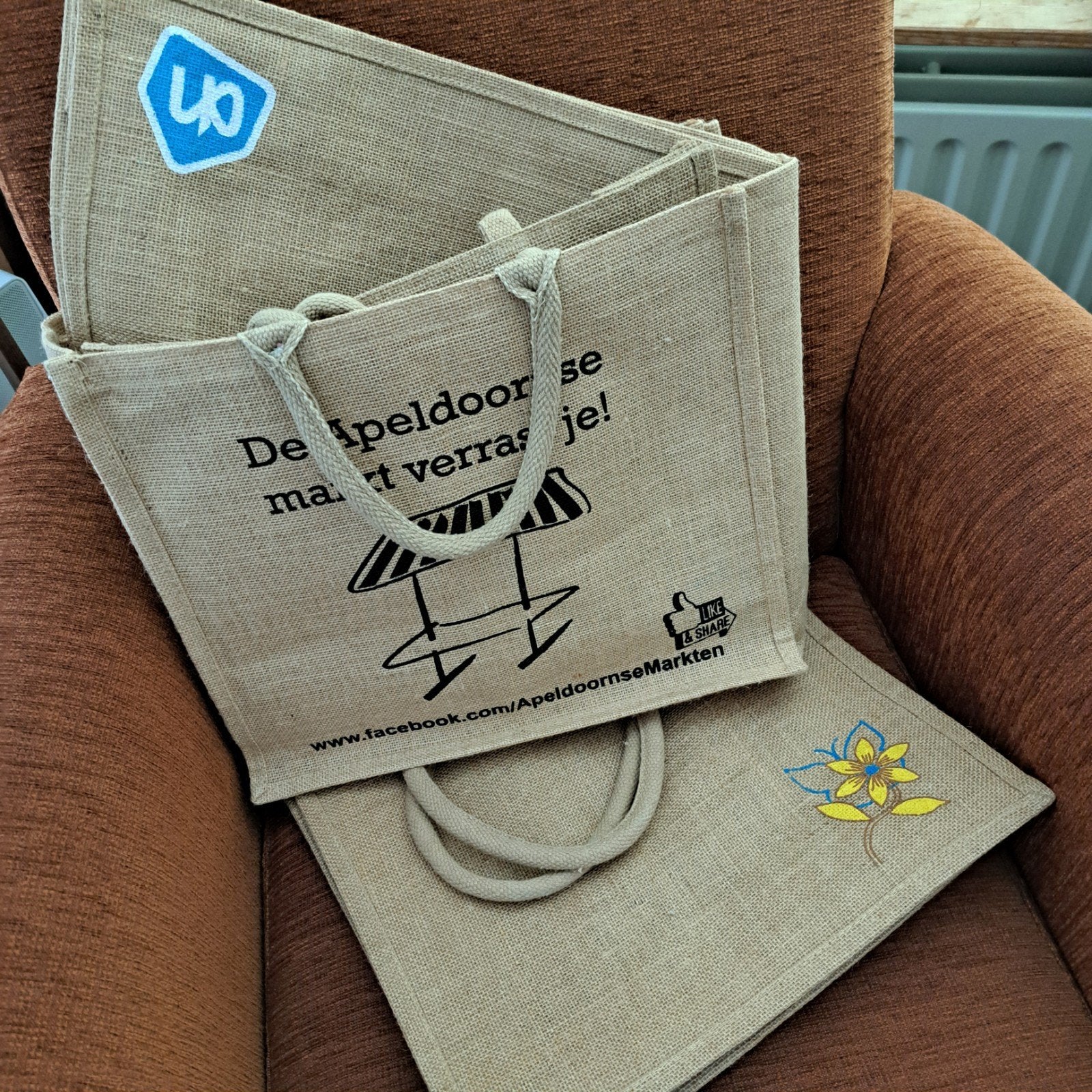 JUTE TASSEN, Ophalen, Zwart