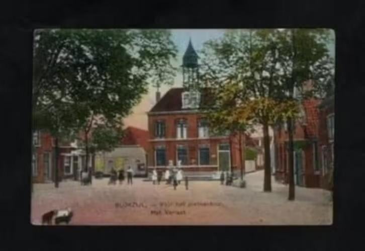 Blokzijl Voor het Postkantoor Het Verlaat 1927., Ophalen of Verzenden, 1920 tot 1940, Gelopen, Overijssel