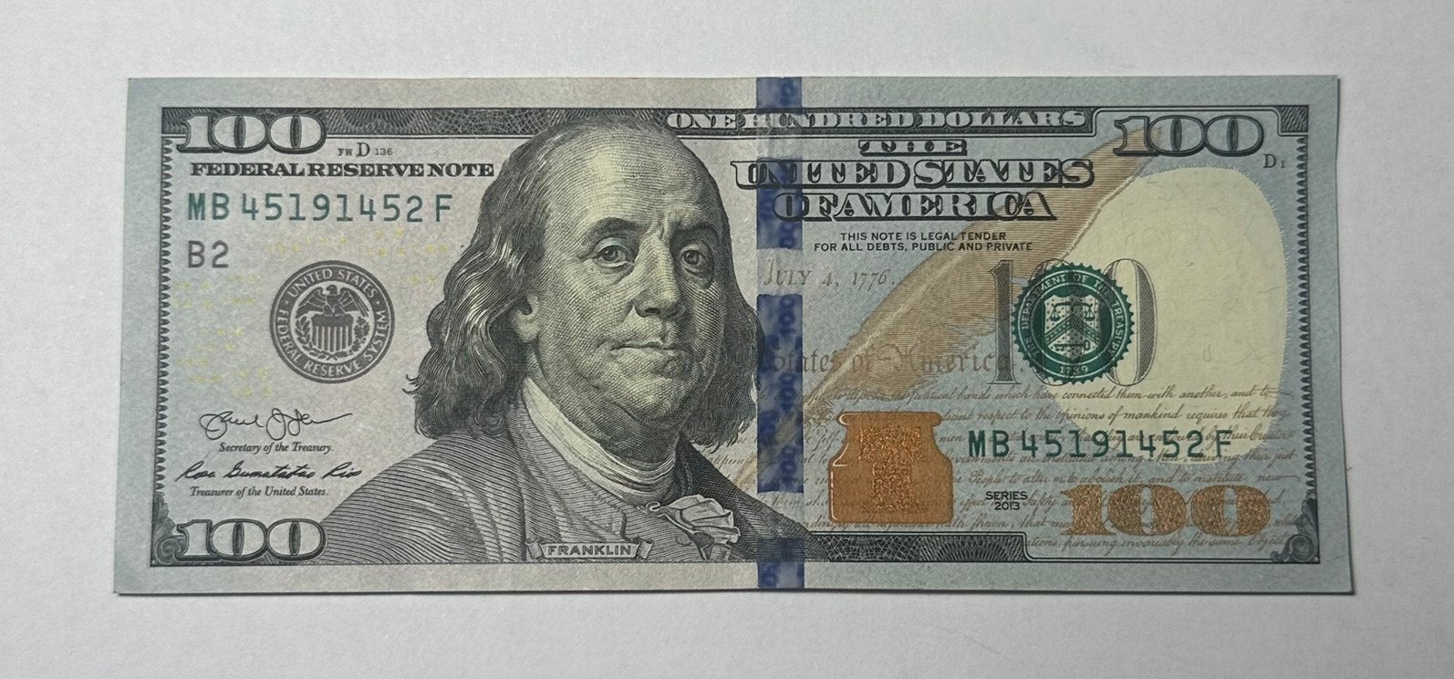 USA 100 Dollar Biljet - Nette Staat, Ophalen of Verzenden, Noord-Amerika, Los biljet