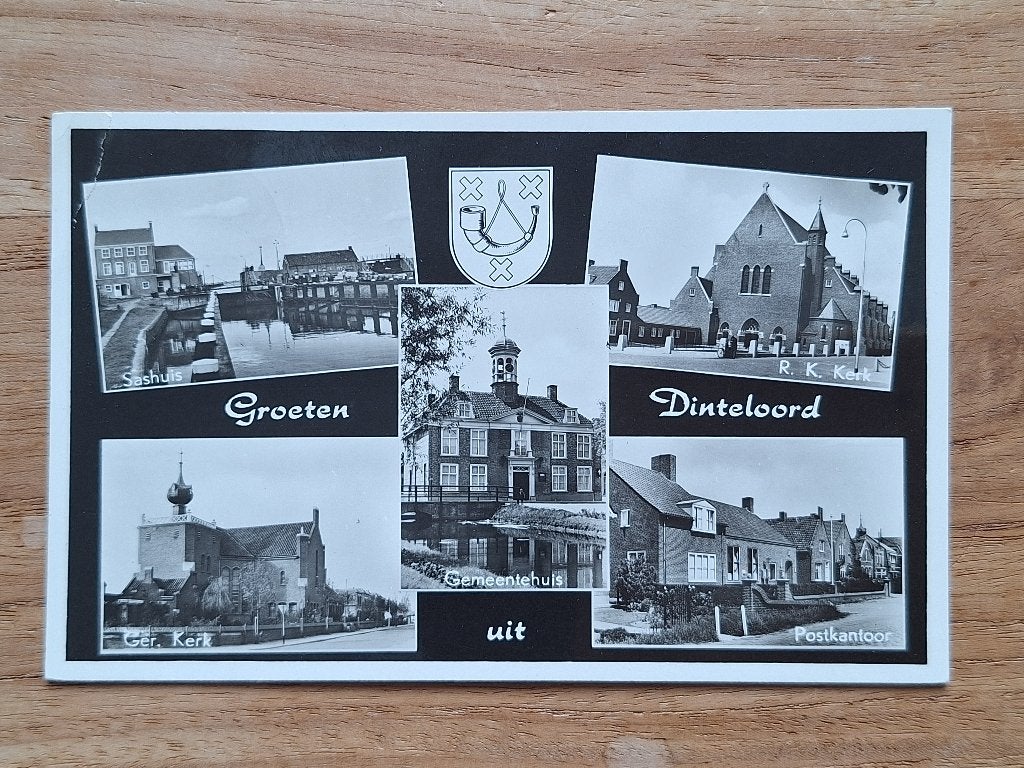 ak Dinteloord groeten uit, Verzamelen, Ophalen of Verzenden, 1960 tot 1980, Gelopen, Noord-Brabant