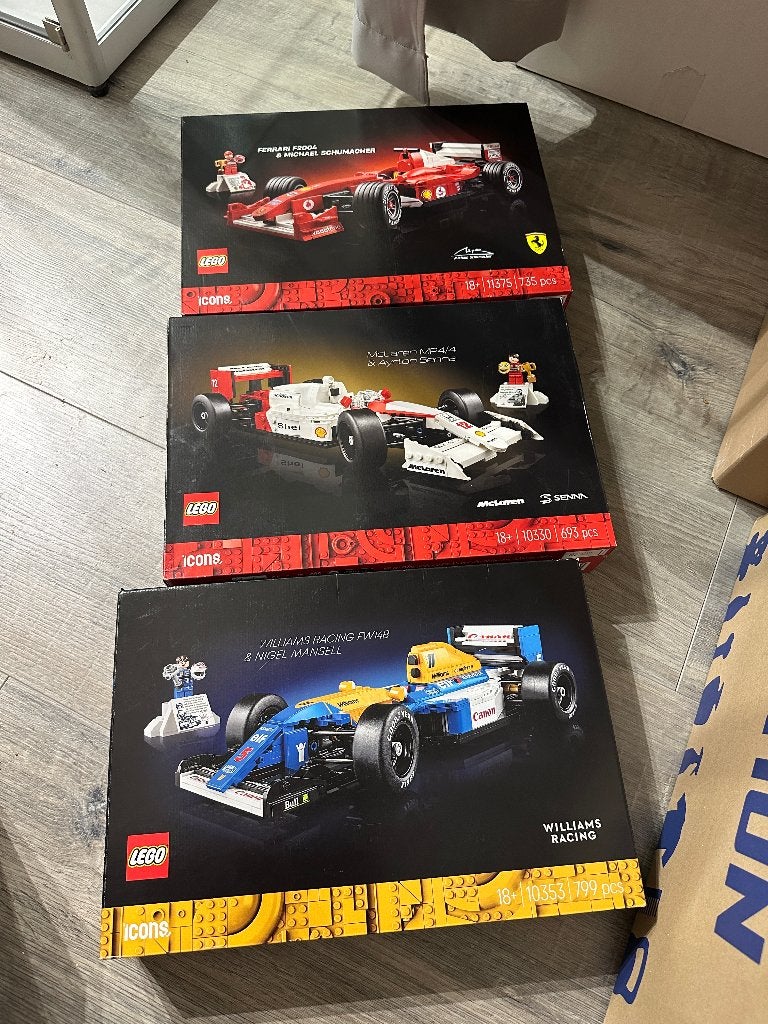 Lego 3x Icons F1 (11375,10330,10353) Lees omschrijving, Kinderen en Baby's, Speelgoed | Duplo en Lego, Ophalen, Compleet, Lego