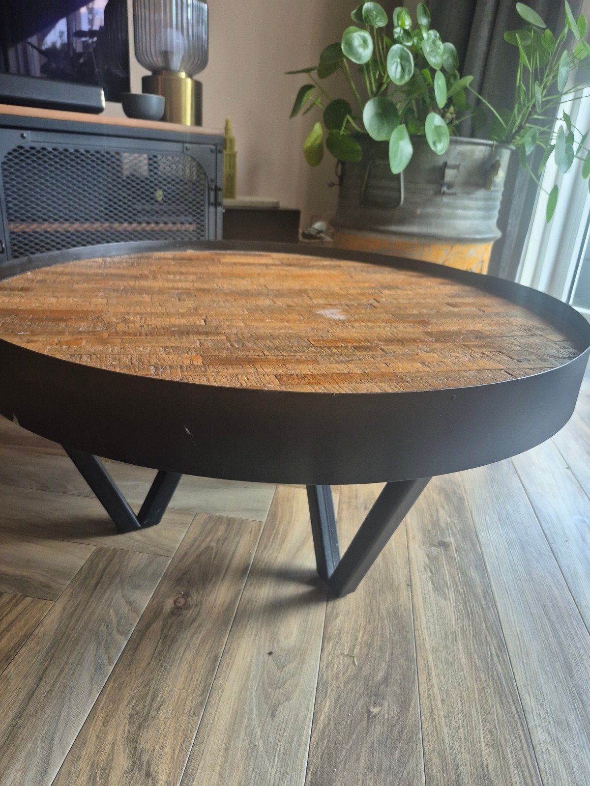 WOOOD bijzettafel Dax, Ophalen, Gebruikt, 50 tot 100 cm, Rond