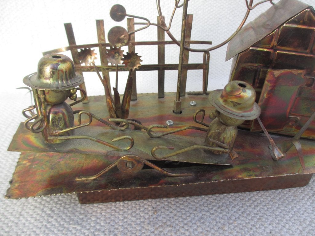 Vintage Japanse speeldoos van metaal jaren 70, 24 cm, Overige typen, Handgemaakt, Ophalen of Verzenden