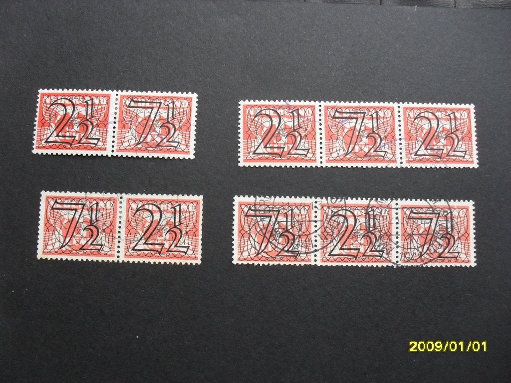Traliezegels 356a T/M 356c  gestempeld., Ophalen, T/m 1940, Gestempeld