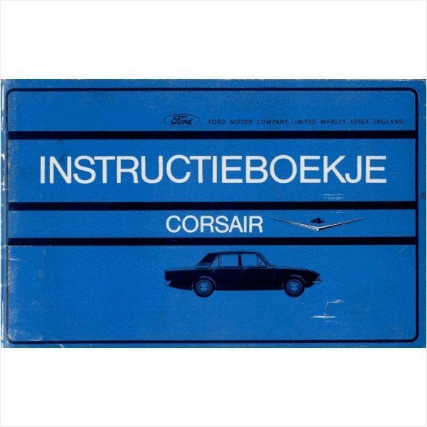 Ford Corsair V4 Instructieboekje 1966 #1 Nederlands, Ophalen of Verzenden