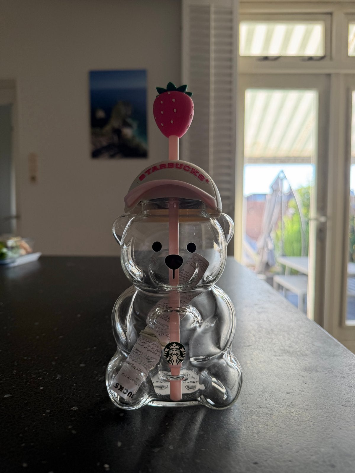 Starbucks Bearista Glazen Beker met Rietje en Dop, Nieuw, Ophalen of Verzenden, Meerkleurig, Overige merken
