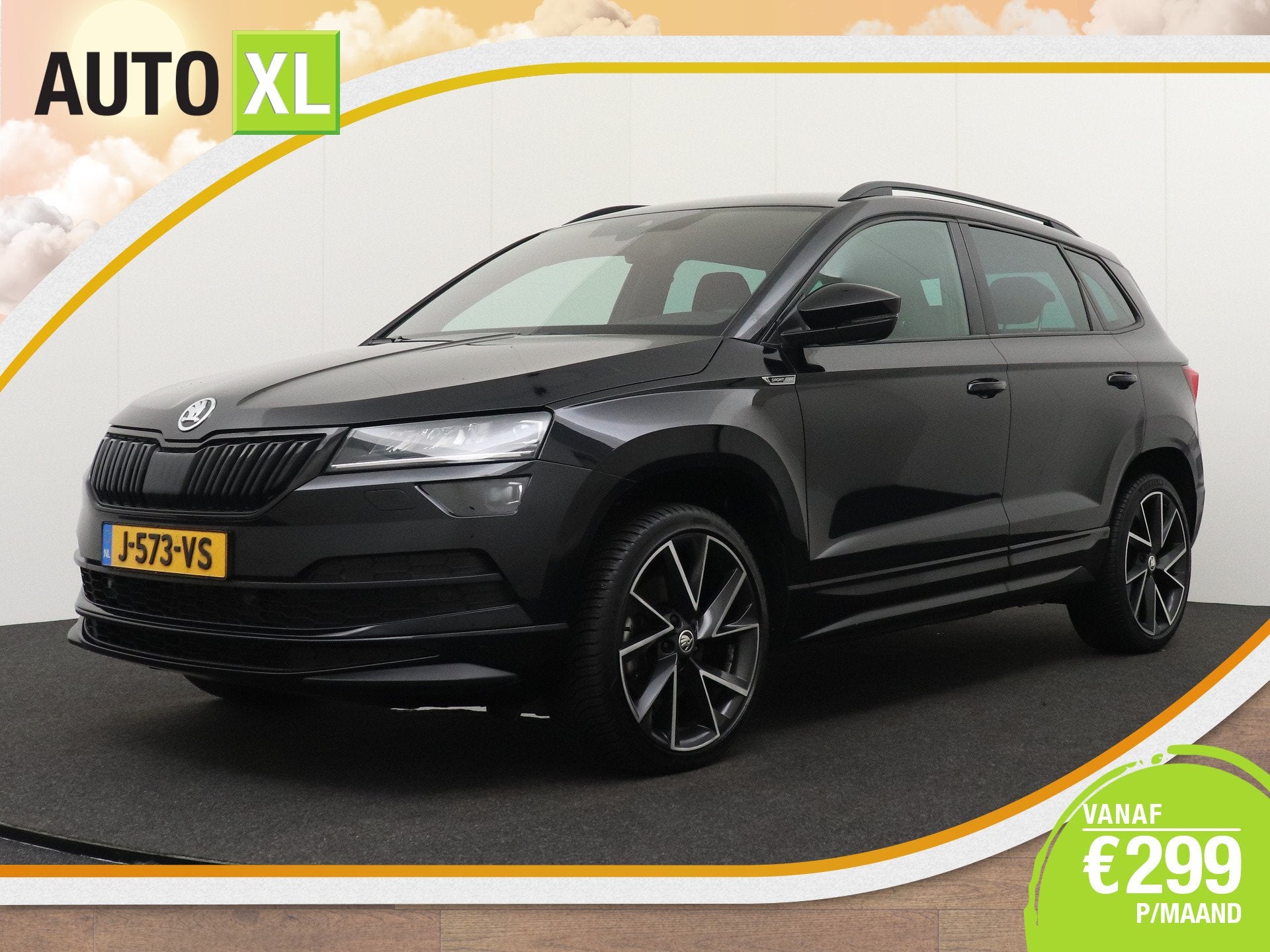 Skoda Karoq 1.5 TSI 150 PK Aut. Sportline Trekhaak Adapt.Cru, Auto's, Dealer onderhouden, 4 cilinders, 150 pk, Zwart