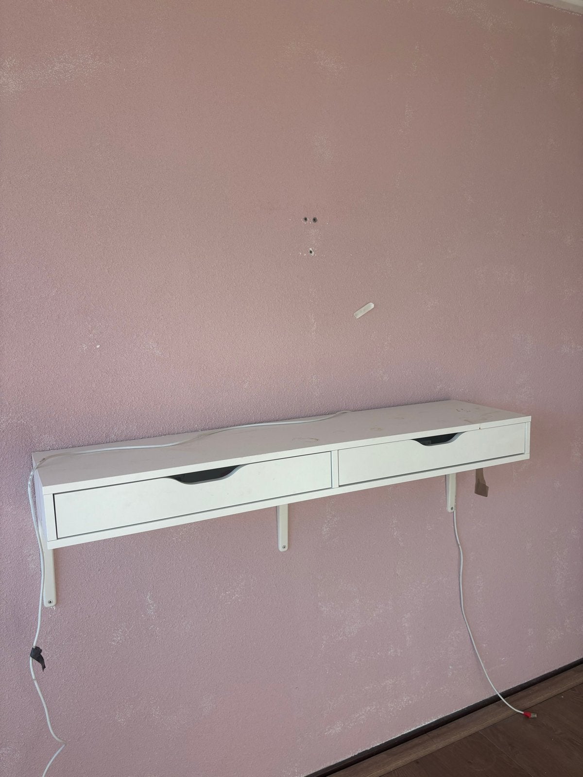 IKEA LACK wandplank met lades - Wit, Ophalen of Verzenden, Gebruikt