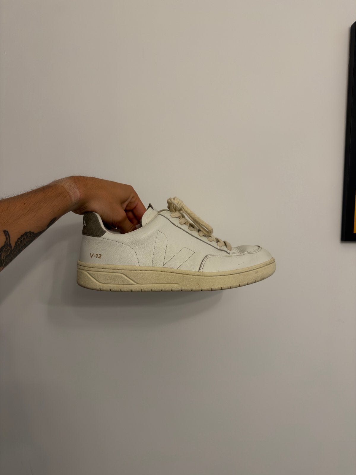 Veja V12 Sneakers Maat 44 EU - Topstaat, Ophalen of Verzenden, Zo goed als nieuw, Wit, Sneakers of Gympen