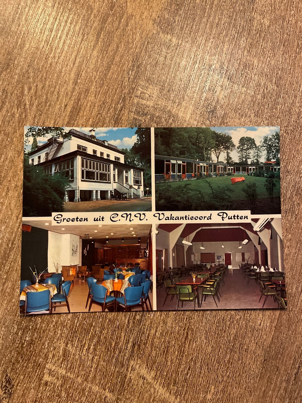 Oude ansichtkaart Groeten uit C.N.V. Vakantieoord Putten, Ophalen of Verzenden, 1960 tot 1980, Gelopen, Gelderland
