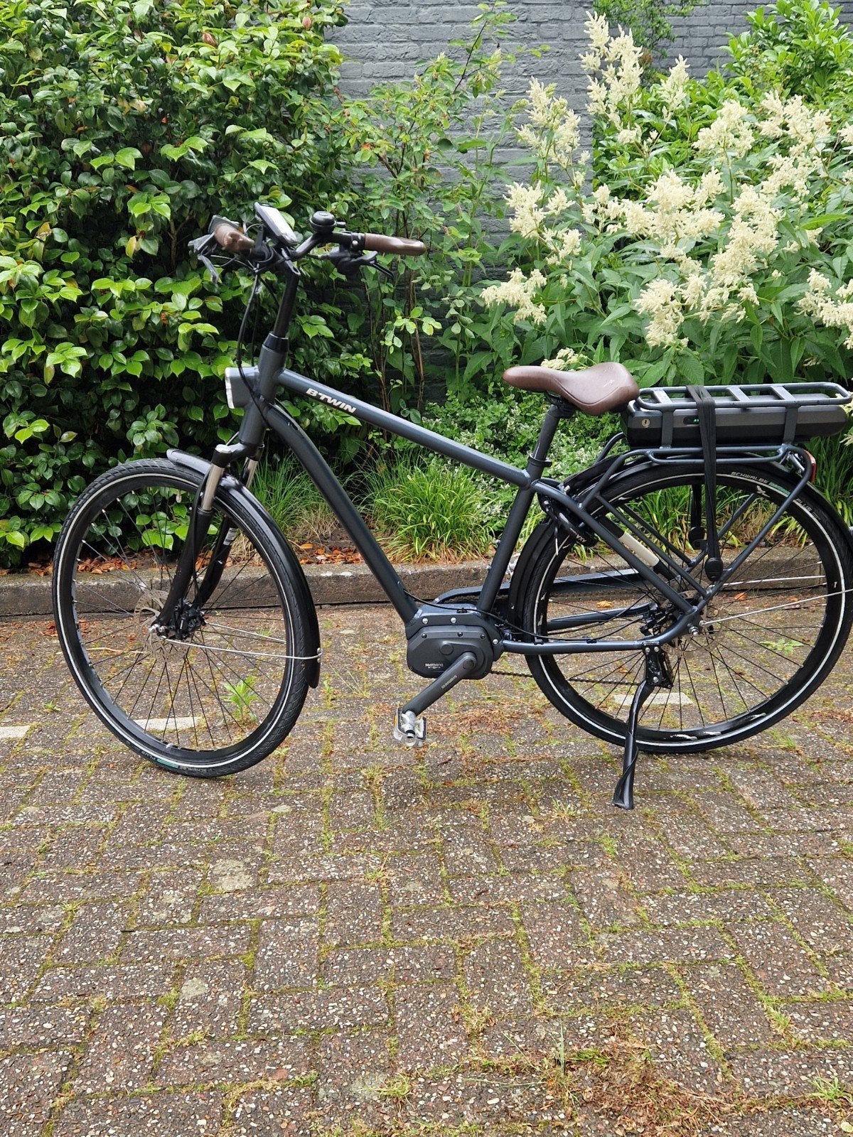 B-twin elops schimano middenmotor, Ophalen, Zo goed als nieuw, Overige merken