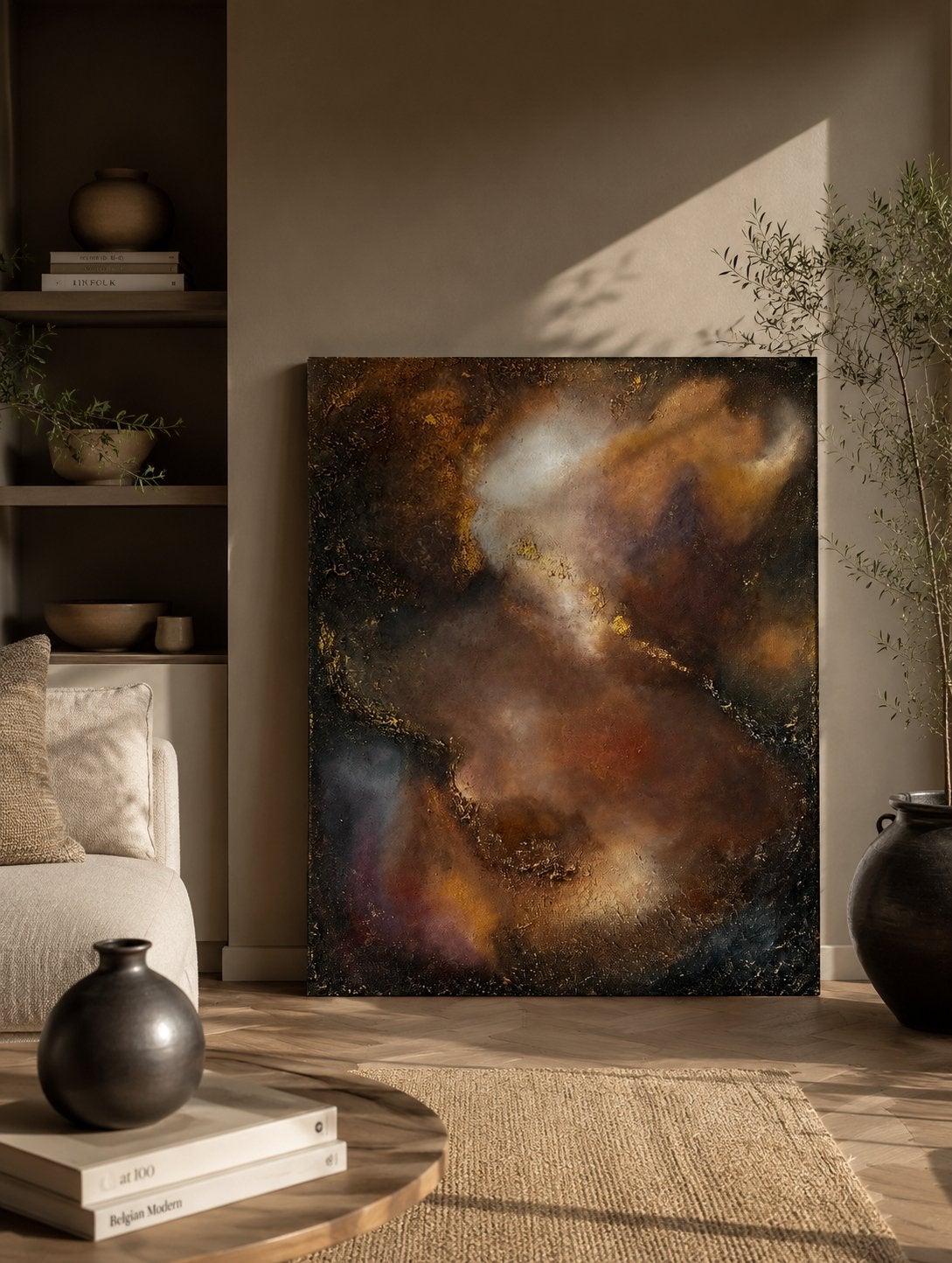 Uniek Handgemaakt Schilderij 'Galaxy' met Structuur, Ophalen