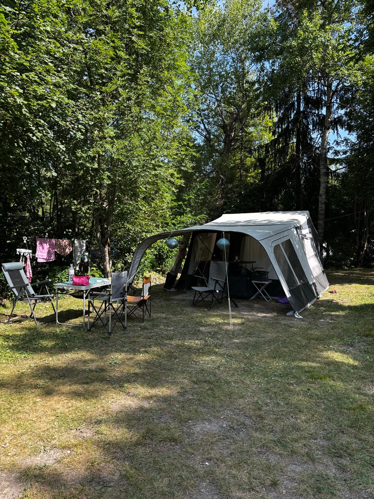 Camp-Let North 2022 vouwwagen met living luifel en dakkoffer, Caravans en Kamperen, Ophalen, Aanwezig, Camp-Let, Grijs