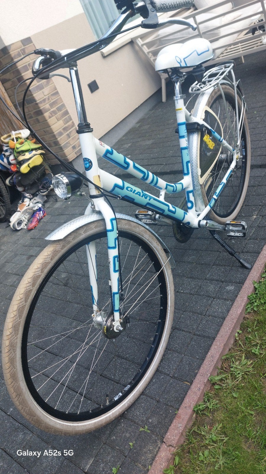Giant Single GL damesfiets - Wit/Blauw, Fietsen en Brommers, Ophalen of Verzenden