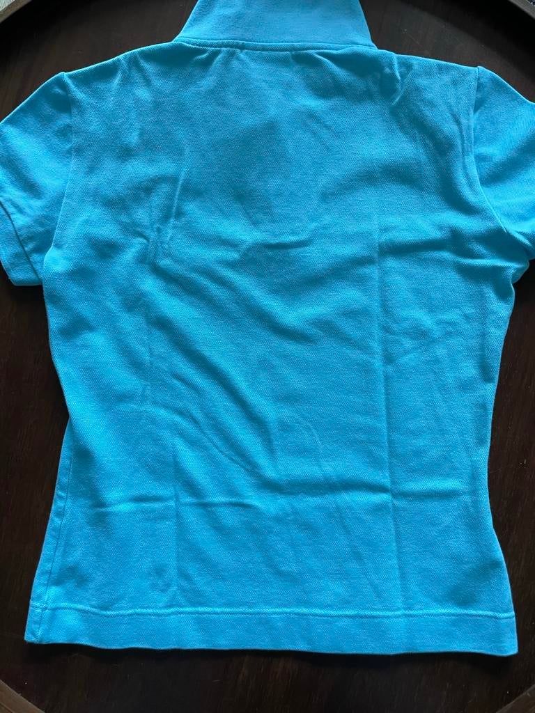 Lacoste Slim Fit Polo Shirt - Baby Blauw, Kleding | Dames, Blauw, Ophalen of Verzenden, Zo goed als nieuw, Korte mouw