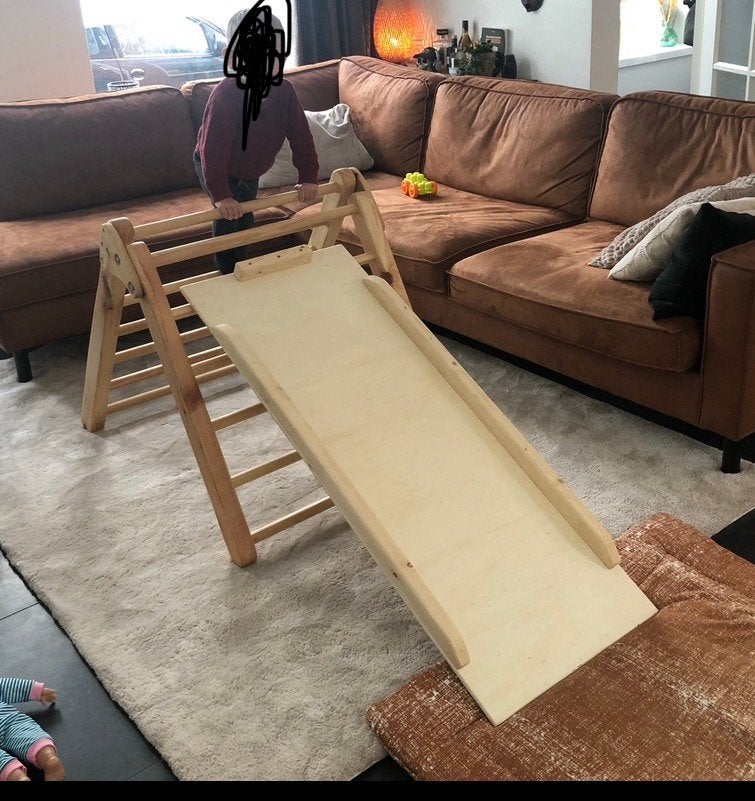 Pikler Driehoek met Glijbaan - Zo goed als nieuw, Ophalen, Zo goed als nieuw, Glijbaan