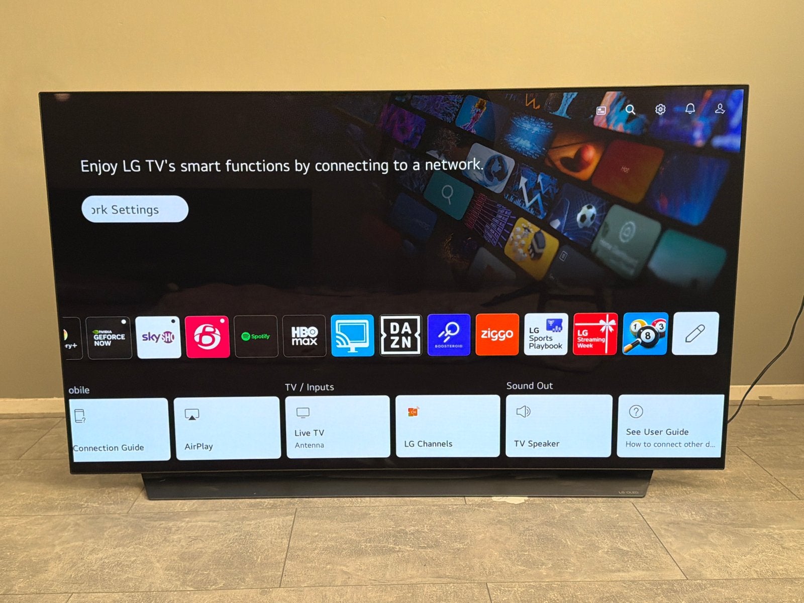 LG C1 55 inch OLED Smart TV, Audio, Tv en Foto, Ophalen, Zo goed als nieuw, 100 cm of meer, 4k (UHD)