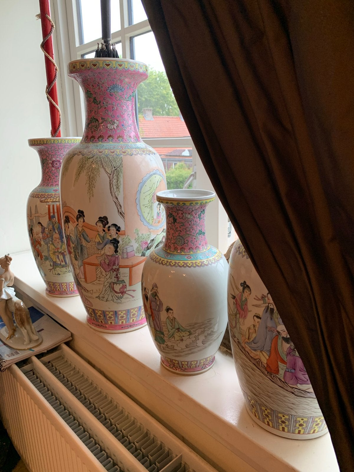 4x Chinees Porselein Famille Rose Vazen, Ophalen of Verzenden