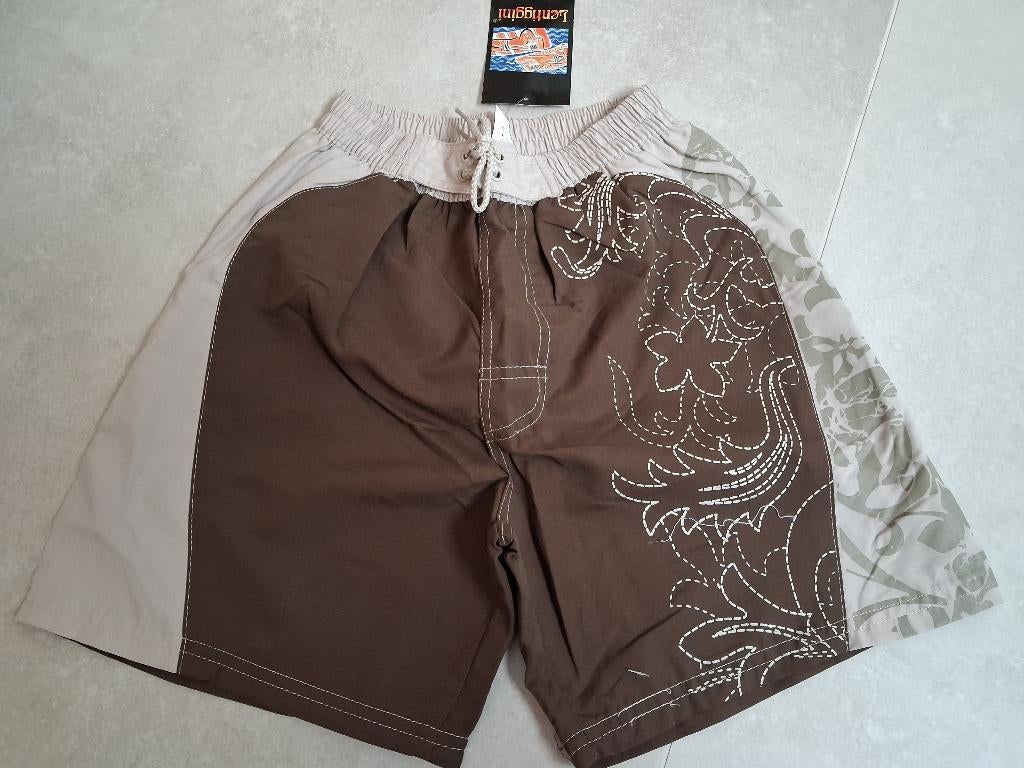 Nieuw! Bruin beige zwembroek Lentiggini maat 128, Lentiggini, Ophalen of Verzenden, Jongen, Nieuw