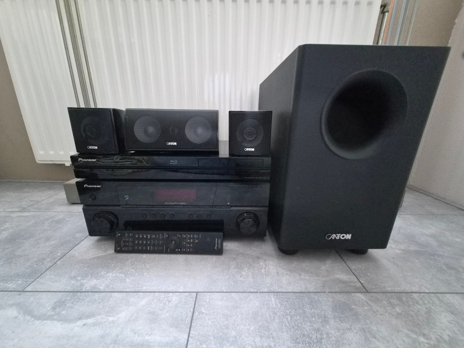Pioneer Home Cinema Set met Canton Speakers en Subwoofer, Gebruikt, Blu-ray-speler, 70 watt of meer, Ophalen of Verzenden