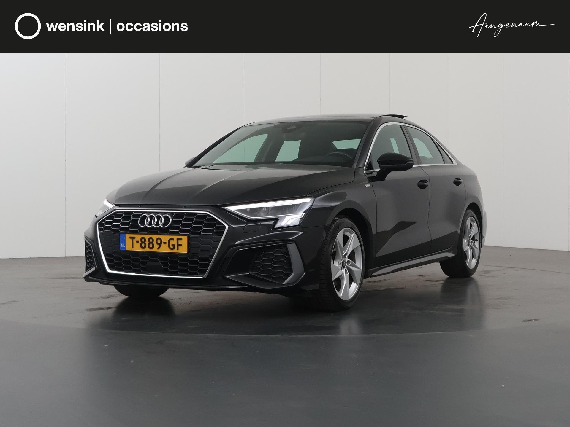 Audi A3 Limousine 30 TFSI S edition S-Line In/Exterieur | Tr, Auto's, Gebruikt, Zwart, Origineel Nederlands, Bedrijf