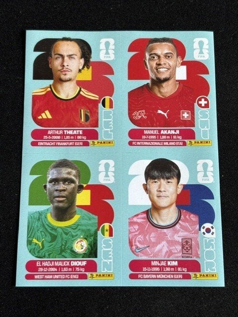 Panini WK 2026 Sticker Sheet 4 spelers, Verzenden, Nieuw, Buitenlandse clubs, Poster, Plaatje of Sticker