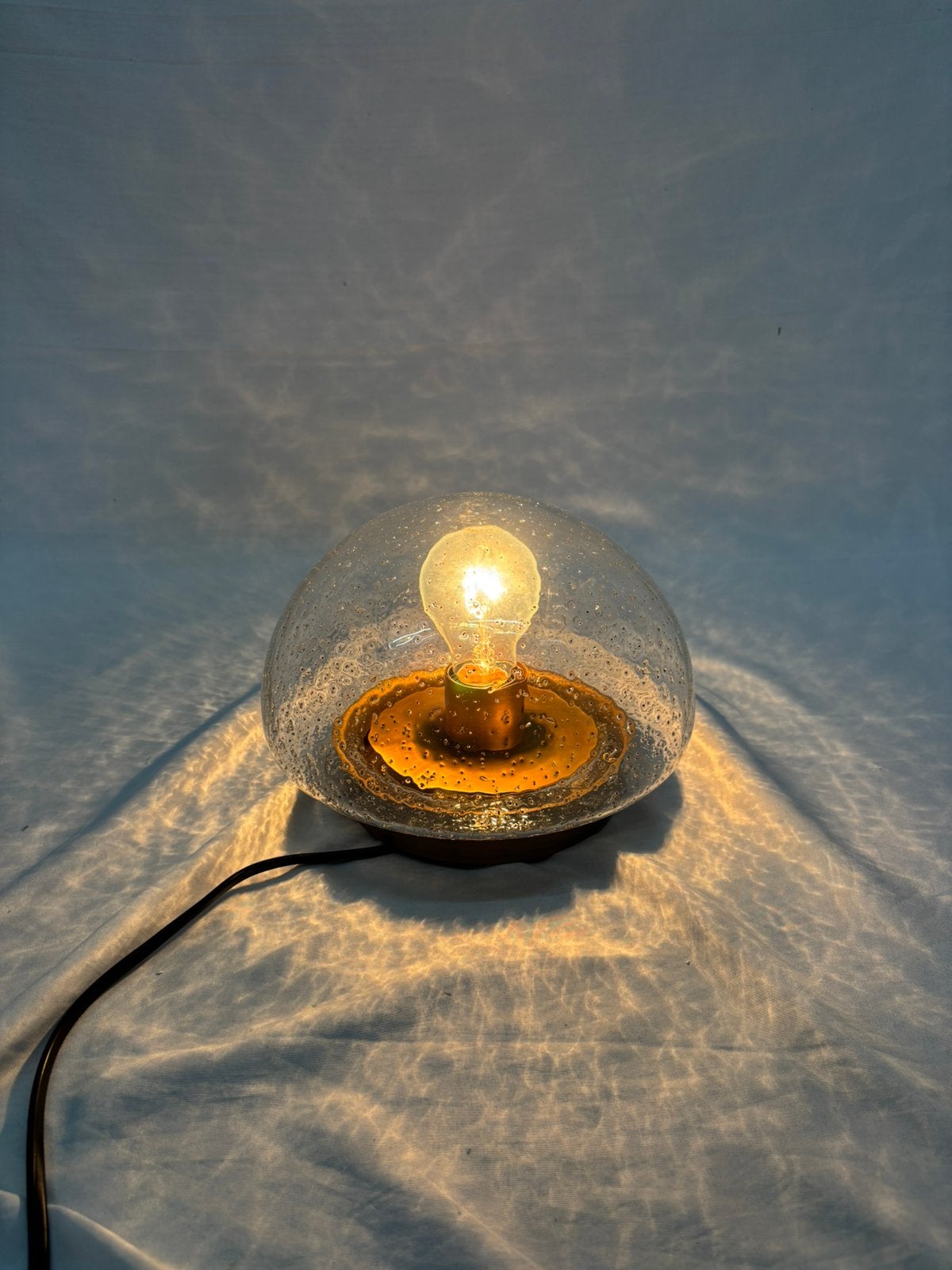 Vintage spikkel bubbel spage age plafondlamp van Hillebrand, Ophalen of Verzenden, Gebruikt
