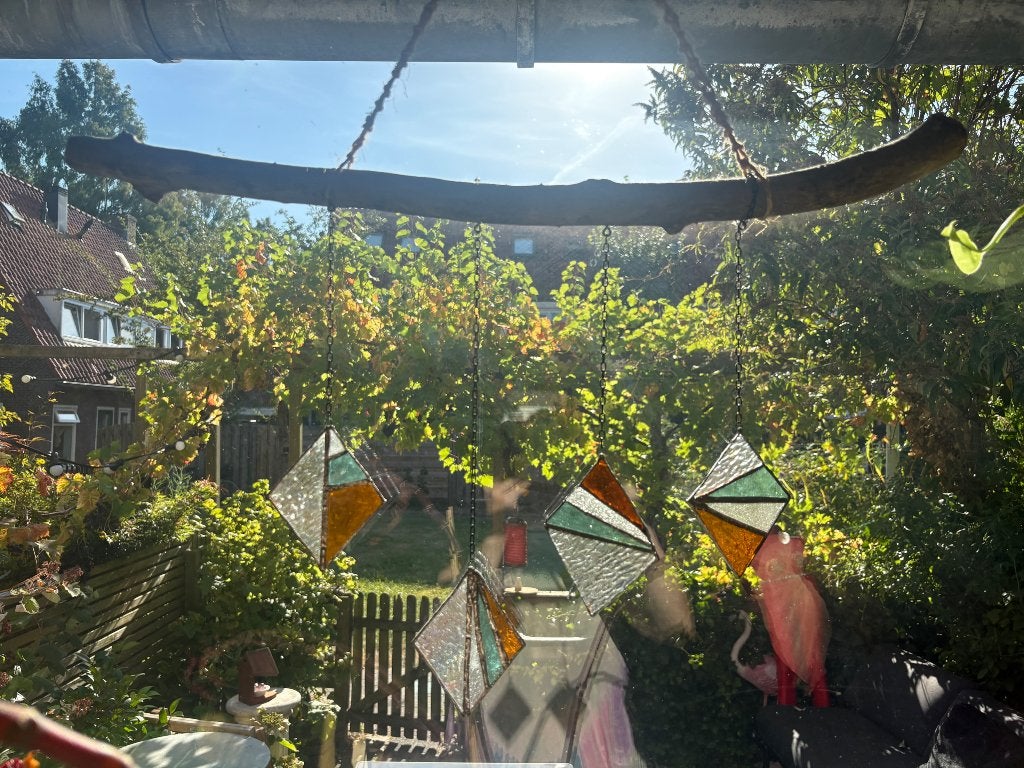Prachtige glas in lood Raamhanger / raamdecoratie, Ophalen of Verzenden
