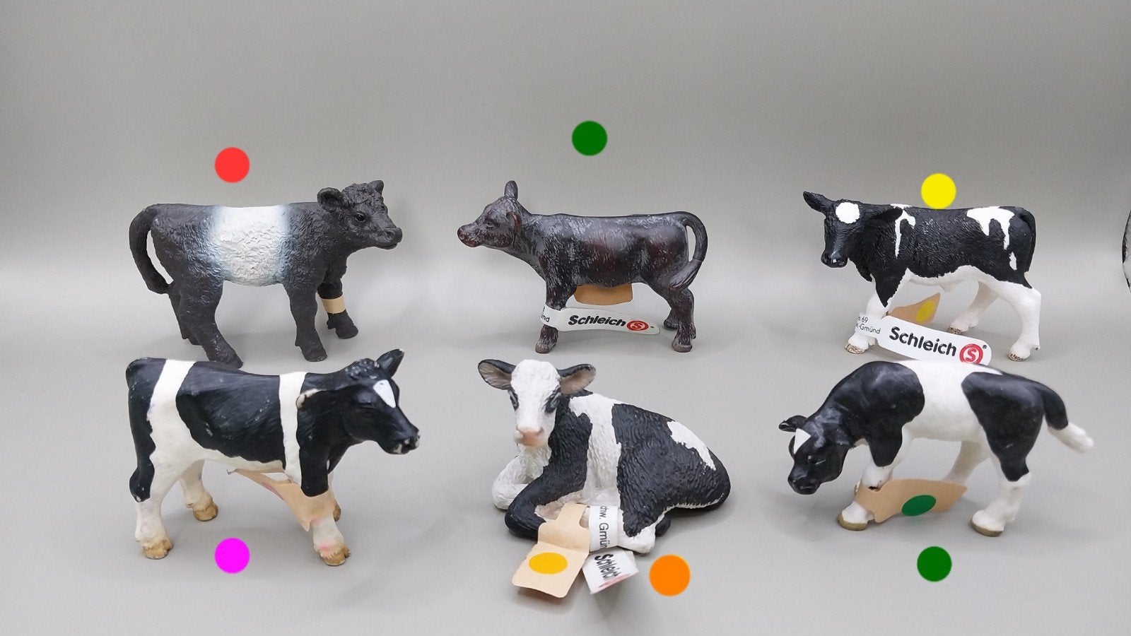 schleich kalfjes, Ophalen of Verzenden, Gebruikt, Boerderijdier, Beeldje of Figuurtje