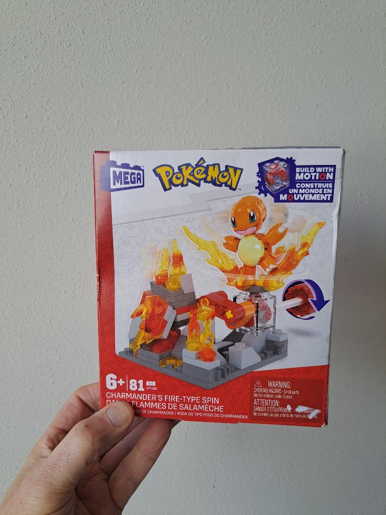 Charmanders fire type spin, Pokemon, Mega THT86, Ophalen of Verzenden, Nieuw, Megabloks