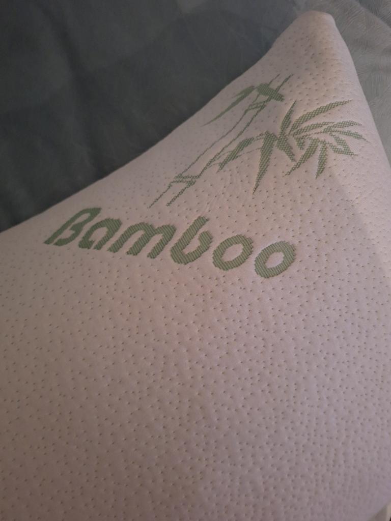 Nieuw kussen bamboe, Ophalen, Eenpersoons, Bruin, Nieuw