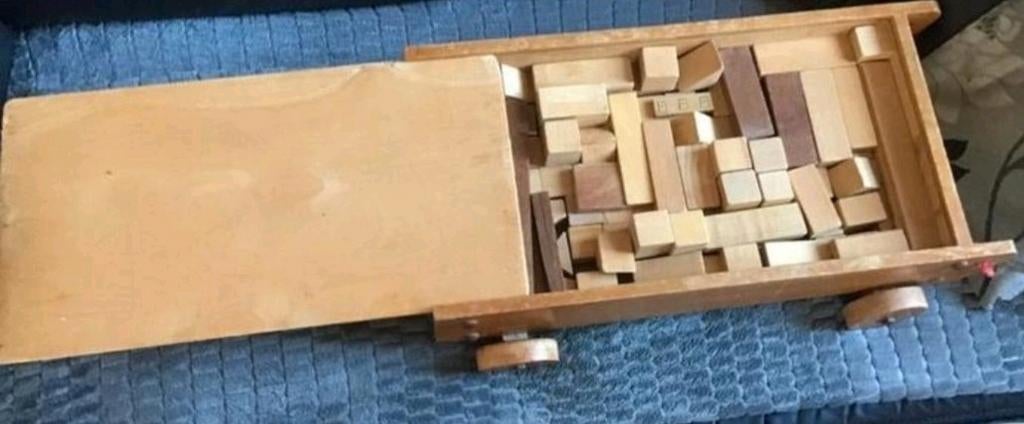 Vintage Houten Blokkenkar (Merk: Zorka) – Jaren '70, Ophalen of Verzenden