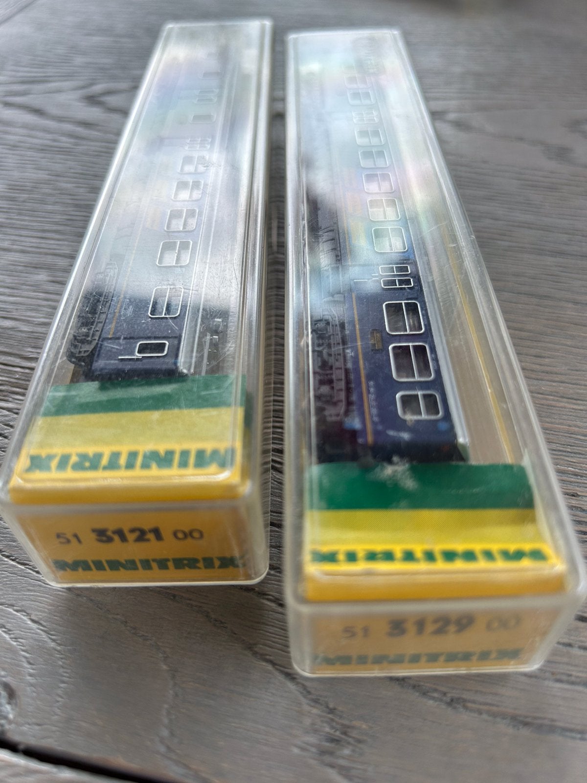 Minitrix NS Intercity set van 51 3129 00  en 3121 N-spoor, Overige merken, Gebruikt, Gelijkstroom, Wagon