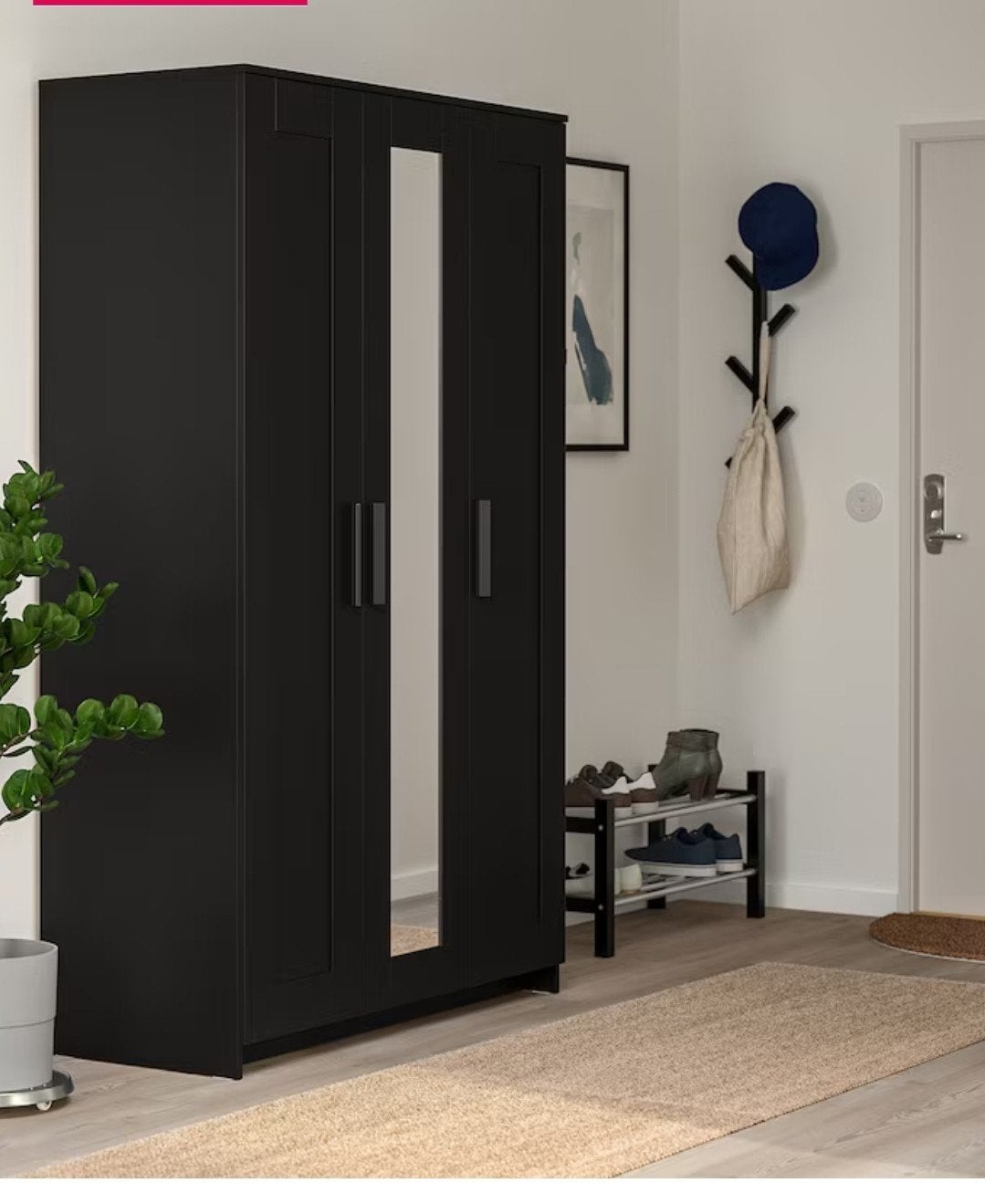 Beautiful Ikea Brimnes 3-door wardrobe in good condition., Ophalen, 50 tot 75 cm, 150 tot 200 cm