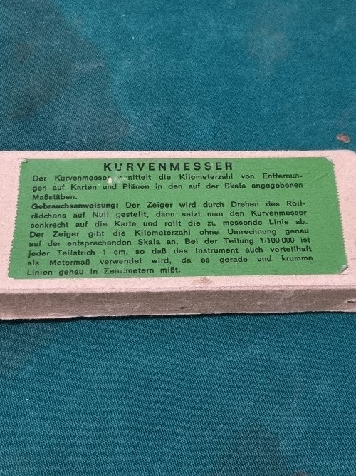 kaartmeter vintage in originele doos vintage, Verzamelen, Ophalen of Verzenden