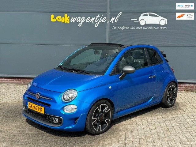 Fiat 500 C 0.9 Turbo Sport Cabrio *navi *carplay *climate, Auto's, Gebruikt, Cabriolet, Leder en Stof, Origineel Nederlands