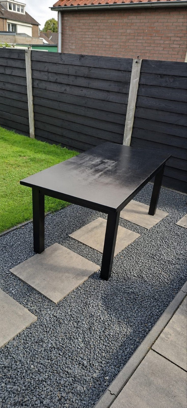 Zwarte eettafel - Gebruikt, Ophalen, Gebruikt, Rechthoekig