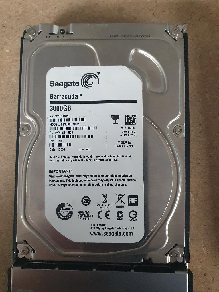3TB SATA HDD (Seagate Barracuda ST3000DM001), Computers en Software, Harde schijven, Gebruikt, Desktop, Intern, HDD, SATA, Ophalen