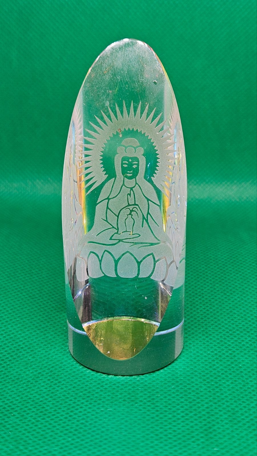Boedha in glas, Ophalen of Verzenden, Zo goed als nieuw, Sieraad of Horloge