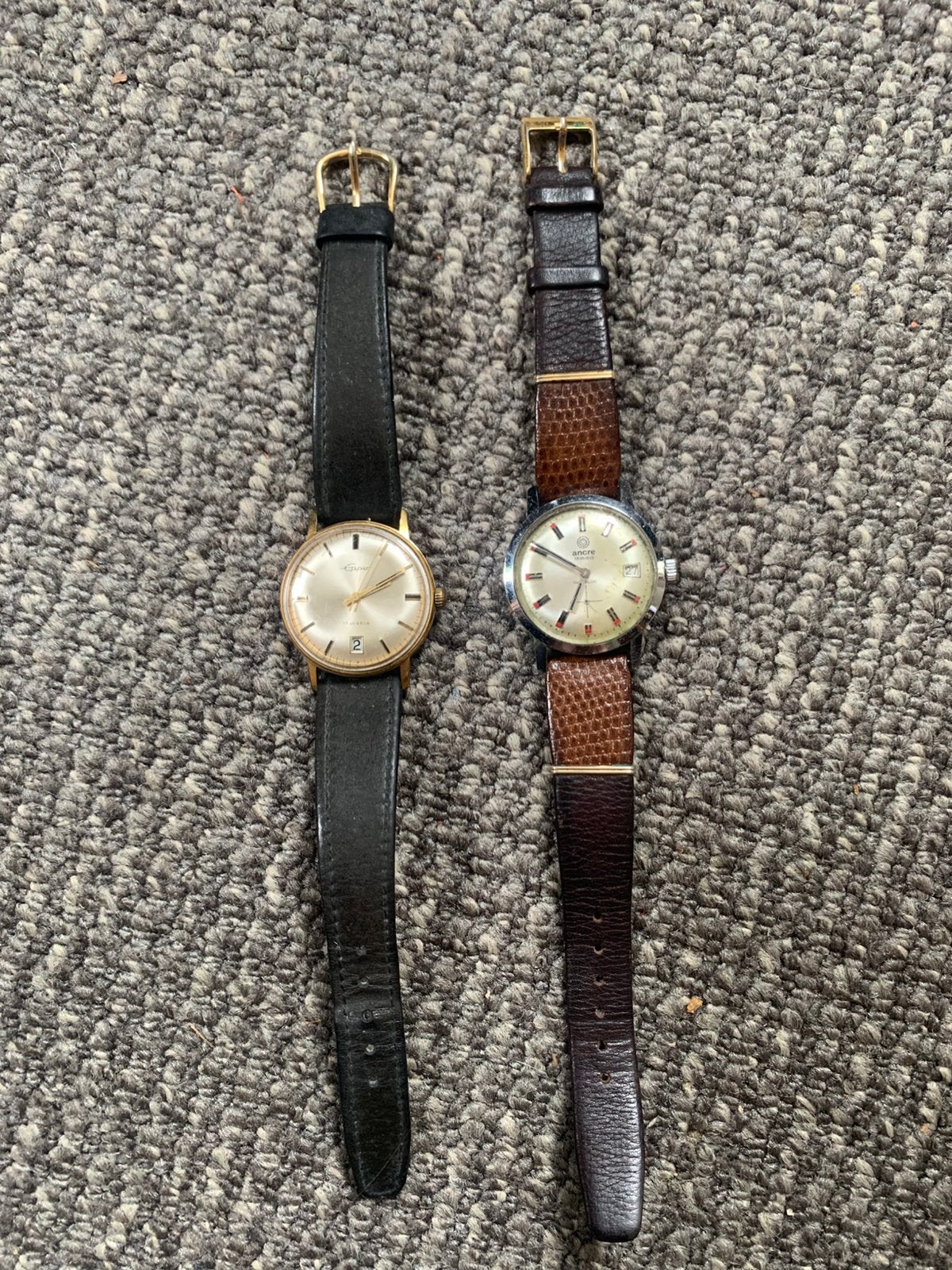 2 oude herenpolshorloges opwind, Sieraden, Tassen en Uiterlijk, Overige merken, Staal, Met bandje, Verzenden